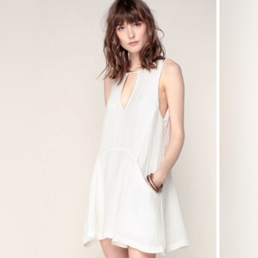 Free People Smooth Sailing Dress Gauzy Beach Linen